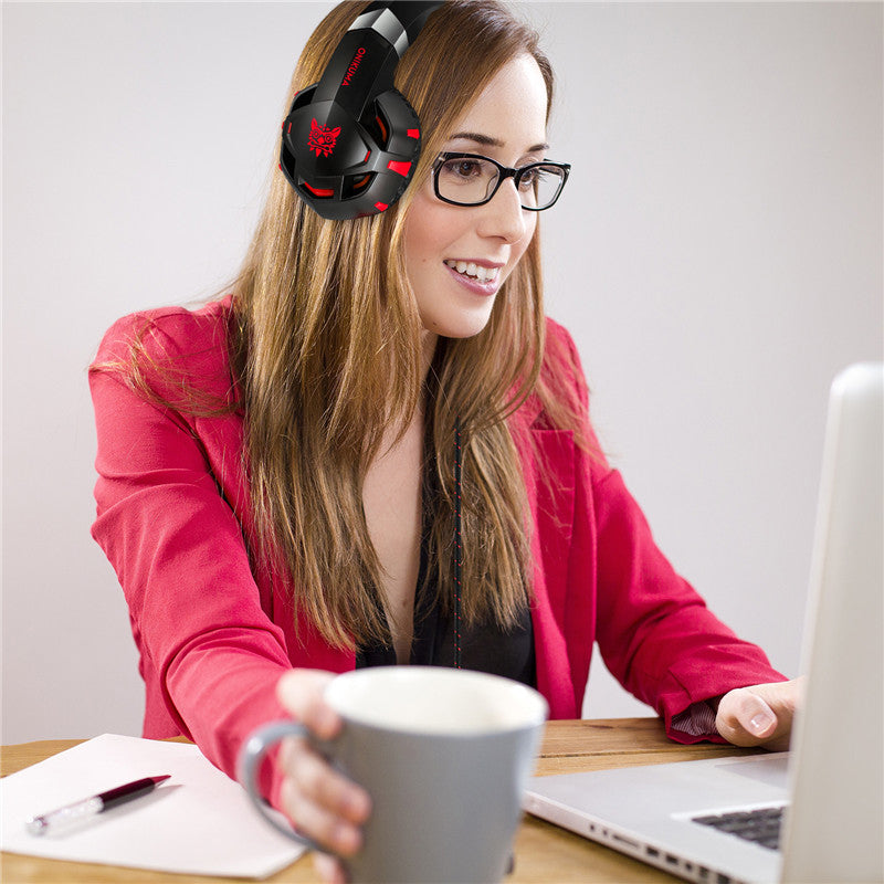 K2A Gaming 3.5mm Wired Headset Noise Cancelling for Lighting PS4 Gaming Computer Headphone With Mic