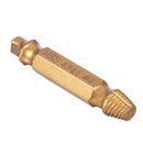 Drillpro 5pcs Double Side Damaged Screw Bolt Extractor Drill Bits Gold Oxide Edition Stripped Screw Removers