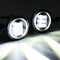 4 Inch 10-32V 2400LM 6000K Motorcycle LED Front Headlight Flood Light IP67 CE Spot Fog Passing Light With Angel Circle Lights