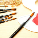 BGLN 804 9 Pcs/set Long Handle Nylon Hair Watercolor Paint Brushes Gouache Acrylic Painting Brush Pens School Students Art Supplies