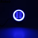 3inch 12/24V 6500K 20W Round LED Work Light Blue+White With Angel Eyes Lights Spot Fog light For Car Boat Motorcycle