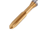 Drillpro M3-M12 Machine Screw Plug Tap Drill Steel Titanium Coated Straight Flute Hand Tap