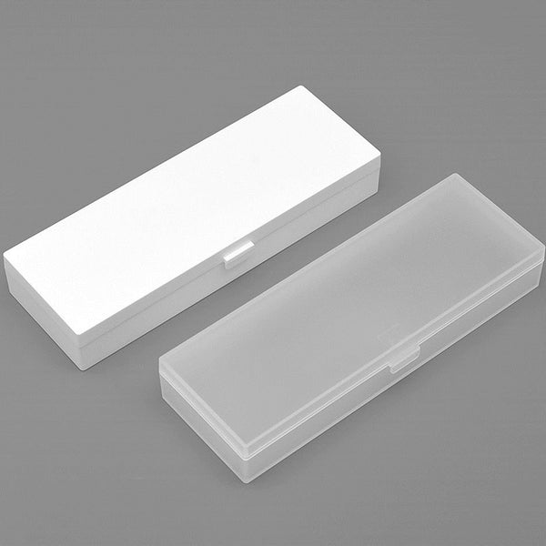 2pcs Xiaomi Stationery Pen Box 195 x 72 x 30 mm Solid Color Transparent PP Plastic Pencil Case