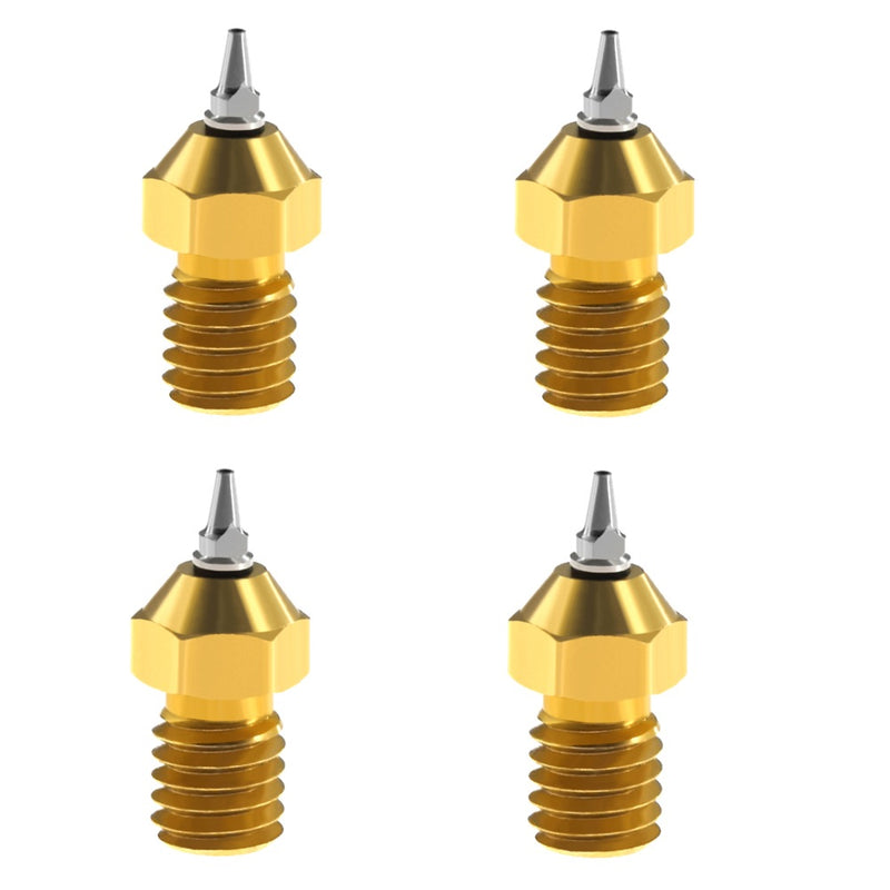 TWO TREES M6 Thread Brass Nozzle Adapter Set 0.2/0.3/0.4/0.5mm Tip 1.75mm filament for 3D Printer