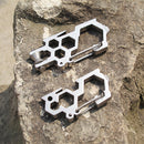 Outdoor Portable EDC Buckle Tool D-Shaped Steel Carabiner Hook Camping Survival Kit