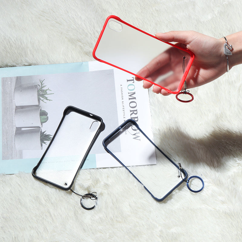 Bakeey Transparent Ultra Thin Anti Fall Matte Hard PC&Soft Edge With Finger Ring Protective Case For Xiaomi Redmi 7A