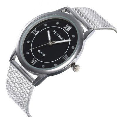 DEFFRUN Roman Scale Simulation Plastic Mesh Belt Casual Style Fashion Women Watch Quartz Watch
