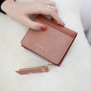 Frosted Wallet Short Zipper Foldable Wallet Retro Mini Coin Purse Student