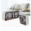 LED Mirror Alarm Clock Digital Snooze Table Clock Wake Up Light Electronic Large Time Temperature Display Home Decoration Clocks