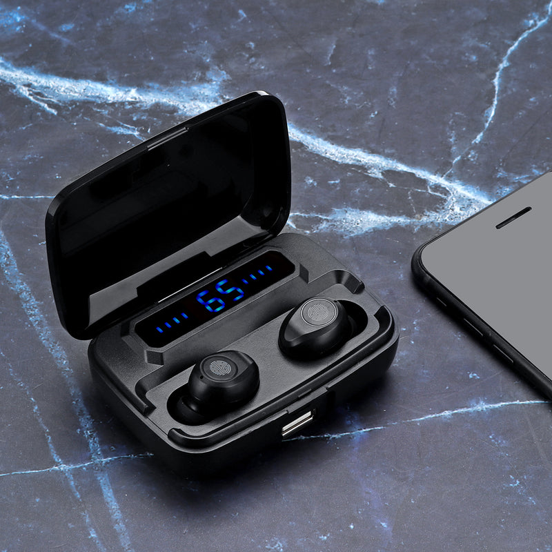 F9 TWS LED Battery Display Wireless bluetooth Earphone Headphones with Mic for Xiaomi Huawei