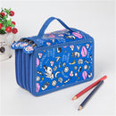Multifunctional 72 Holes 4 Layers Pencil Case Pencil Curtain Sketch Colored Pencils Bag School Art Painting Supplies