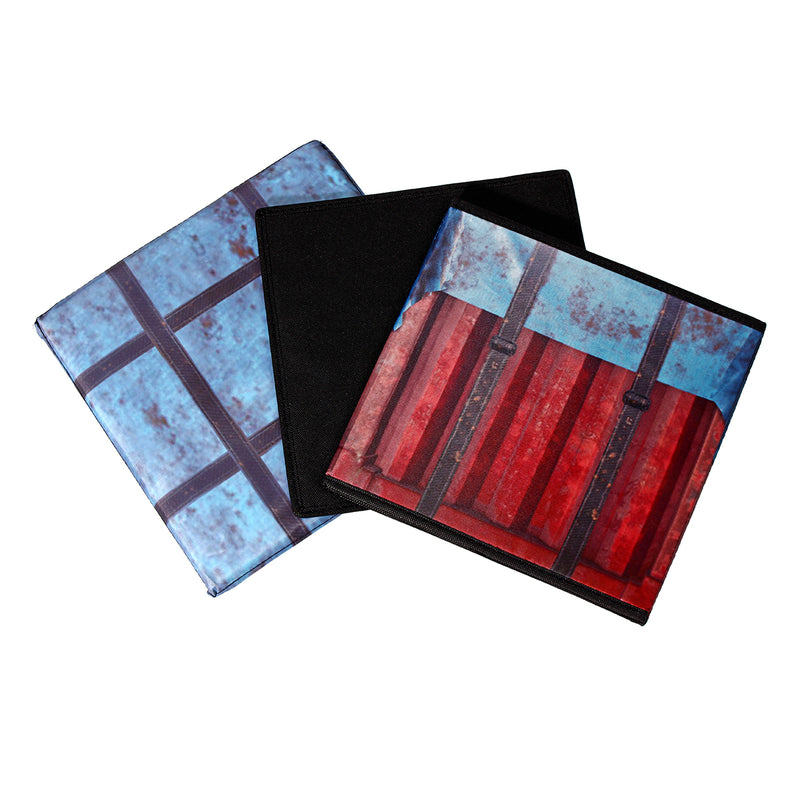 Footstool Sofa Ottoman Folding Footrest Seat Lounge Home Storage Baskets