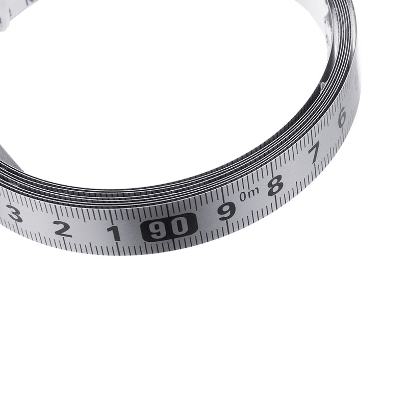 Silver Self Adhesive Metric Ruler Miter Track Tape Measure Stainless Steel Miter Saw Scale For T-track Router Table Band Saw Woodworking Tools