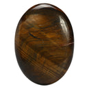 Tiger's Eye Carved Palm Worry Stone Gua Sha Healing Crystal Chakra Reiki Balancing for Pressure Relief Manual Massager