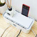 Three Flower Power Cord Plug-in Board Storage Box Charger Computer Power Strip Cable Management Box Baskets