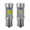 Pair 1156 BA15S 21SMD LED Car Brake Lights Tail Bulb Stop Lamp White/Yellow 12W DC 12V