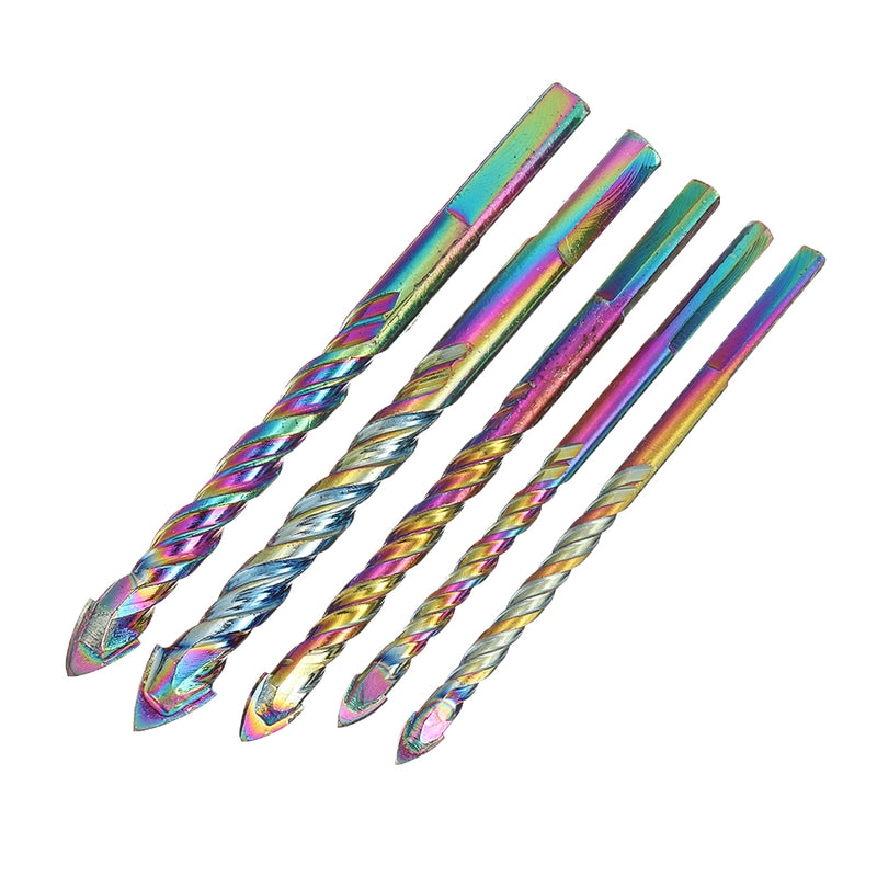5Pcs/Set Multi-purpose Triangular Ceramic Tile Drill Bit Glass Drill Tool for Glass Wood Tiles Marble