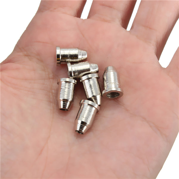 6 x Chrome Guitar String Through Body Ferrule 1/4" String Ferrules for Telecaster