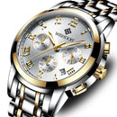WISHDOIT WSD-016 Men Watch Fashion Chronograph Stainless Steel Strap Wrist Watch