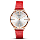 MEGIR 4213 Fashion Women Wristwatch Light Luxury Leather Strap Female Quartz Watch