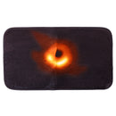 3Pcs Bath Mat Pedestal Non Slip Toilet  Lid Black Cover Shower Bathroom Rug Set Carpet