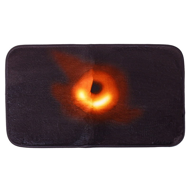 3Pcs Bath Mat Pedestal Non Slip Toilet  Lid Black Cover Shower Bathroom Rug Set Carpet