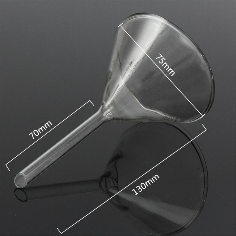 40/50/60/75/90/120mm Lab Glass Funnel Short Stem Thick Glass Multiple Size