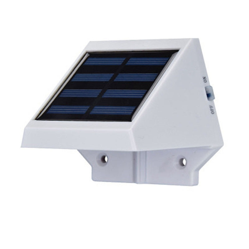 Solar Powered 4 LED Wall Light Outdoor Garden Fence Patio Door Lantern Lamp