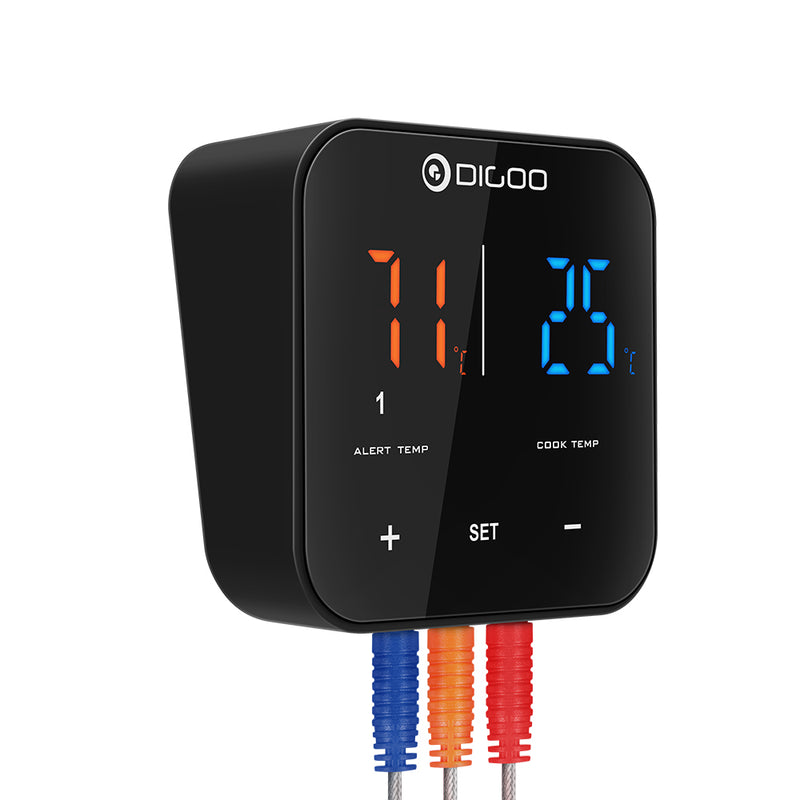 2PCS Digoo DG FT2303 Three Channels Smart Bluetoorh BBQ Thermometer Kitchen Cooking Thermometer