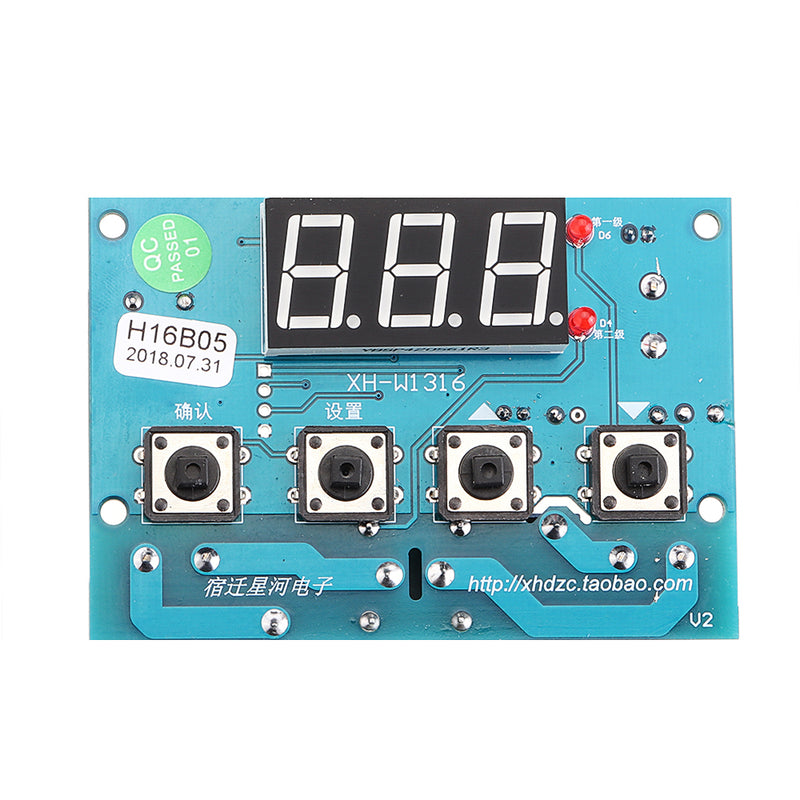 XH-W1316 Thermostat Control + Acceleration 2 Relay Temperature Controller DC12V24V High and Low Alarm Controller