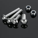 4pcs Chrome Motorcycle Front Rear Turn Signal Holder Fork Clamps Shock Bracket Cafe Racer