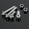 4pcs Chrome Motorcycle Front Rear Turn Signal Holder Fork Clamps Shock Bracket Cafe Racer