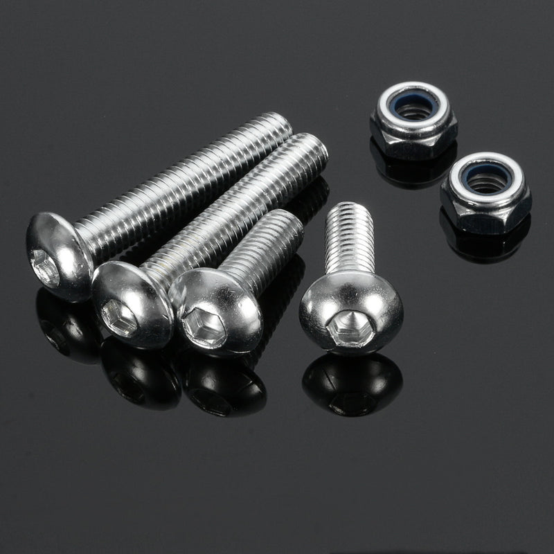 4pcs Chrome Motorcycle Front Rear Turn Signal Holder Fork Clamps Shock Bracket Cafe Racer