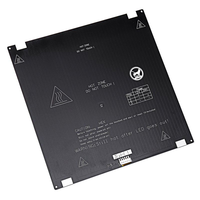 JGAURORA 310*310*13.6mm Aluminum Heated Bed Plate for 6PIN Hotbed Line