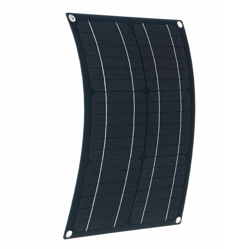 20W Waterproof Solar Panel Matte Texture Car Emergency Charger WIth 4 Protective Corners Dual USB+DC