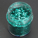 4 box 10ml Green Iridescent Nail Art Glitter Powder Sheet 1mm Sequins Sparkly Colorful Acrylic Tips