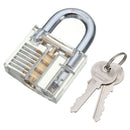 Transparent Cutaway Inside View Of Practice Padlock Lock Locksmith Trainer Skill Pick with Two Keys