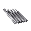 Drillpro 5pcs 1/8-5/16 Inch Imperial Milling Cutter High Speed Steel CNC Cutter Spiral End Mill