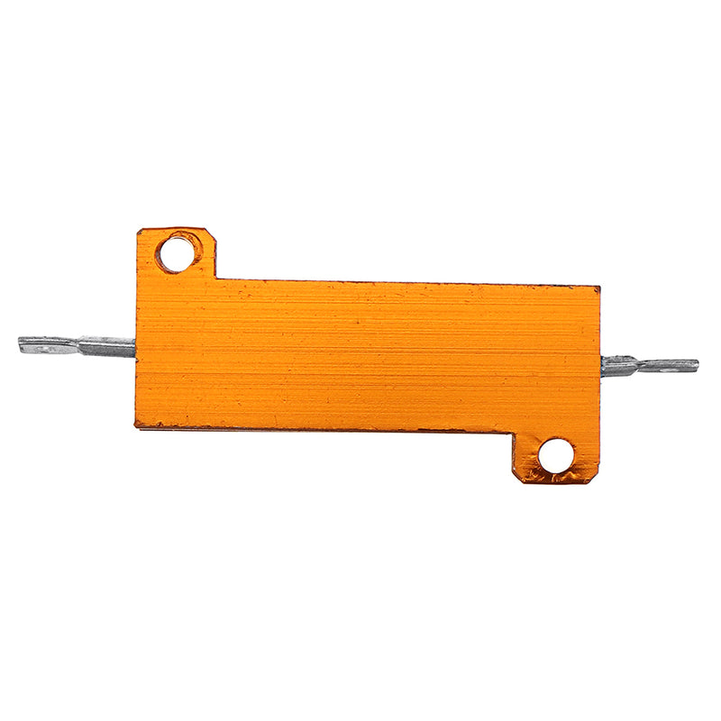 10pcs RX24 100W 4R 4RJ Metal Aluminum Case High Power Resistor Golden Metal Shell Case Heatsink Resistance Resistor