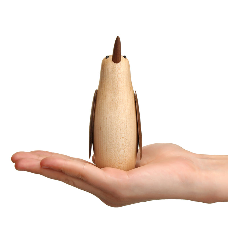 13cm Nordic Style Penguin Doll Living Room Bedroom Desktop Maple Walnut Decorations