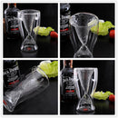 Unique Double Mermaid Beer Glass Mug Transparent Wine Cup Beer Coffee Mug Bar Beach Drinkware