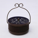 Hollow Iron Mosquito Incense Box Sandalwood Furnace Repellent Holder Coil Burner
