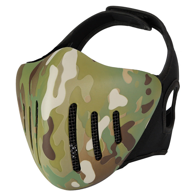 ACTION UNION MK036 TPU Tactical Mask Outdoor Hunting Cycling Sports Masks With Head Cover-Camouflage