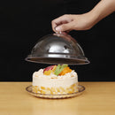 Transparent Cake Stand Dome Lid Cover Cup Cake Pastry Food Display Serving Plate