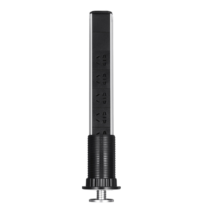 Electrical Socket Power Hidden Kitchen Table USB Charger Aluminum Shelf