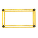 Drillpro ABS/Stainless Steel Multifunction Multi-angle Folding Ruler Flexible Four Side Parallel Ruler