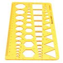 Geometric Figure Polygon Drawing Template KT Soft Plastic Circle Triangle Square Hexagon Ruler Design Board
