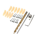Drillpro Aluninum Alloy 3 Pocket Hole Syestem Pocket Hole Jig Drill Locator Guide with Drill Screwdriver Set and Pocket Hole Screw Plug Woodworking Tool
