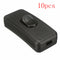 10pcs 250V 2A Light Switch Universal In Line Rocker Switch ON / OFF Rocker Switch