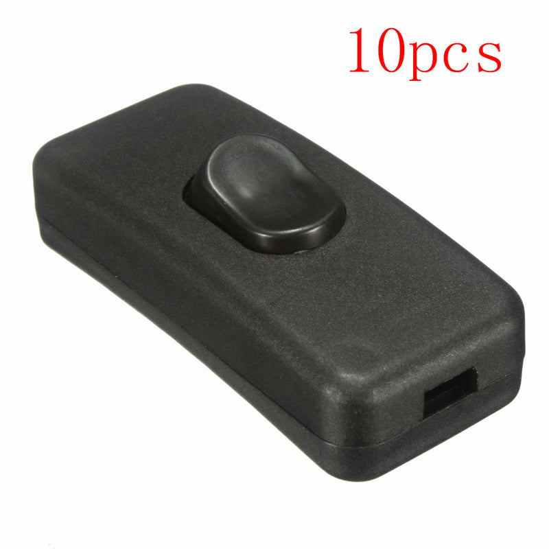 10pcs 250V 2A Light Switch Universal In Line Rocker Switch ON / OFF Rocker Switch